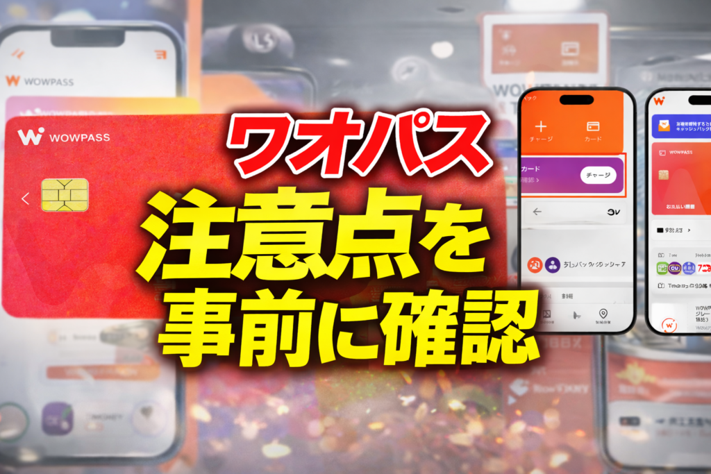 ワオパス　注意点　事前確認