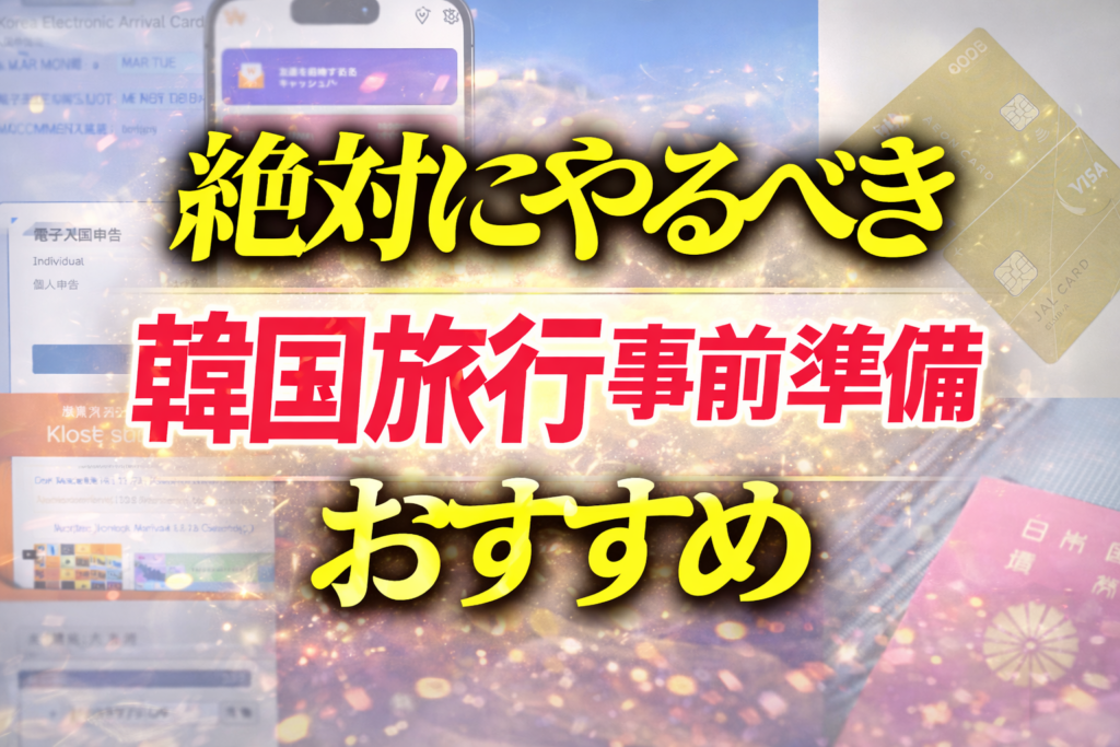韓国旅行　事前準備